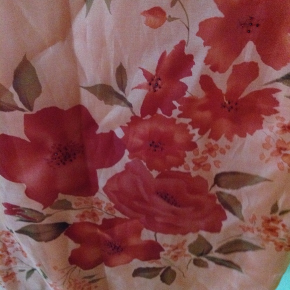 NWT Vintage Casual Corner Annex Silk Floral Bead Dress - Sz 4 - Picture 3 of 8